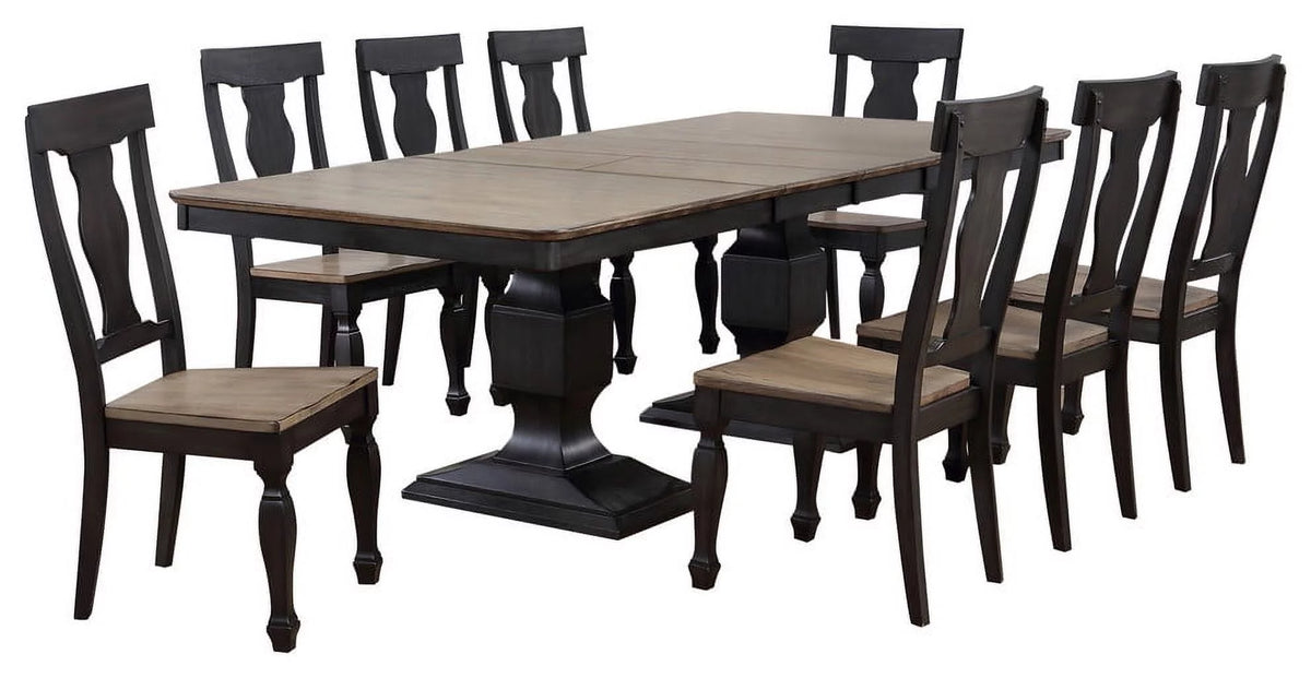 9 Piece Extendable Dining Table and 8 Chairs Set X498