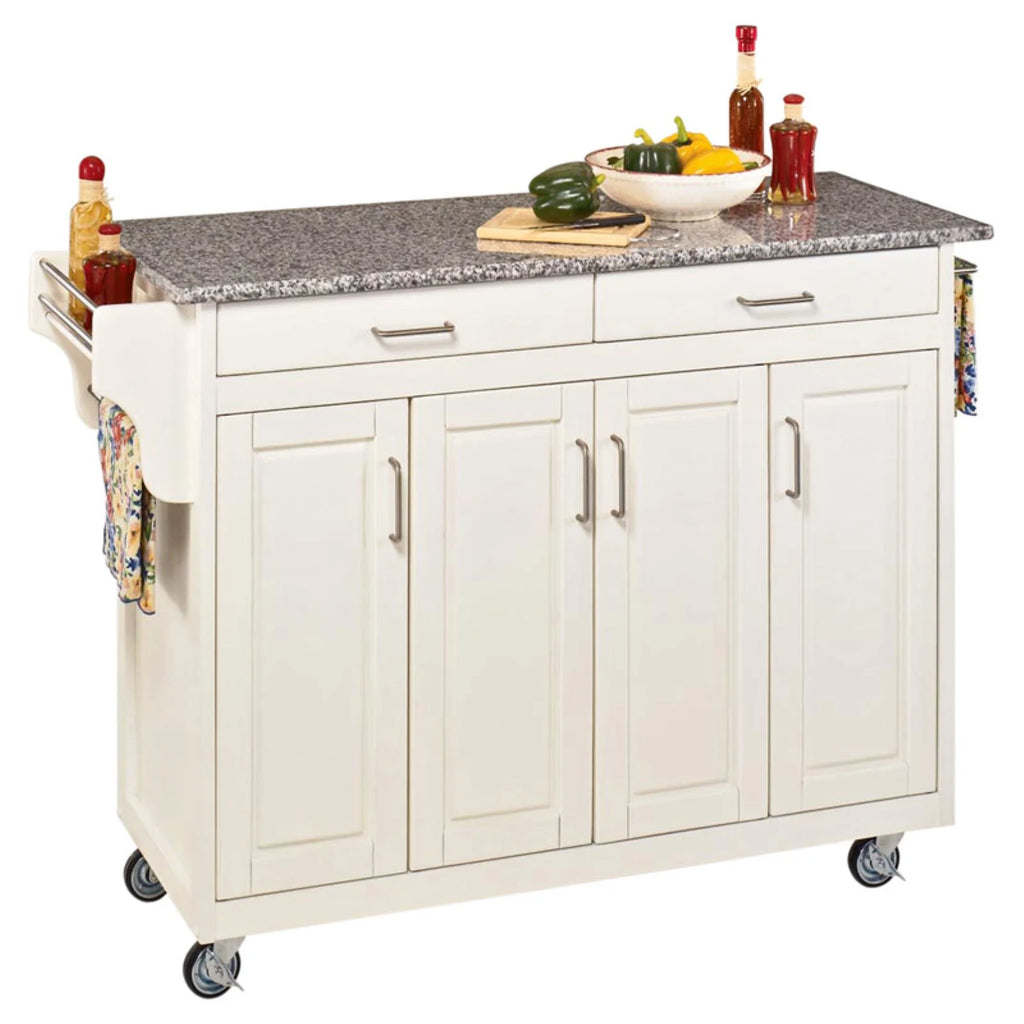 Wood Kitchen Cart in Off White I83419