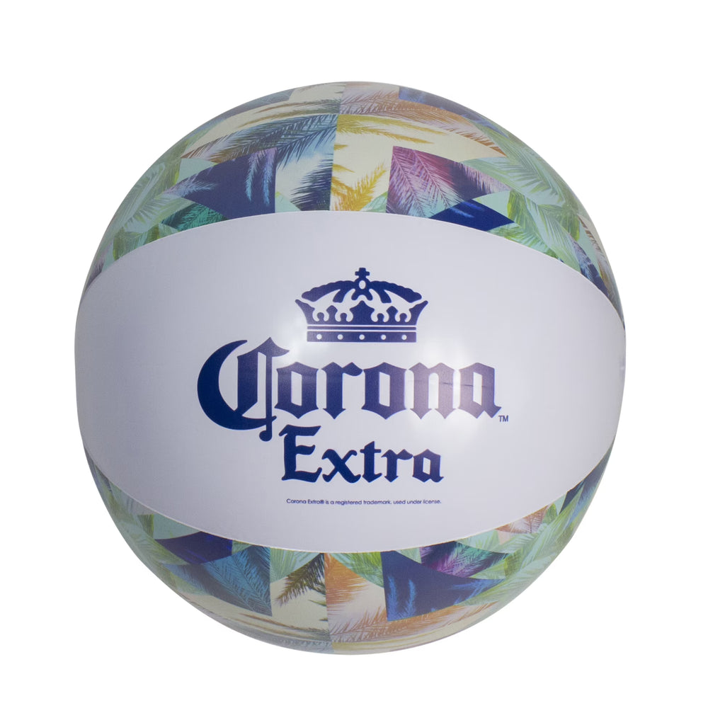 20" Tropical Blue and Green Inflatable Beach Ball O773049