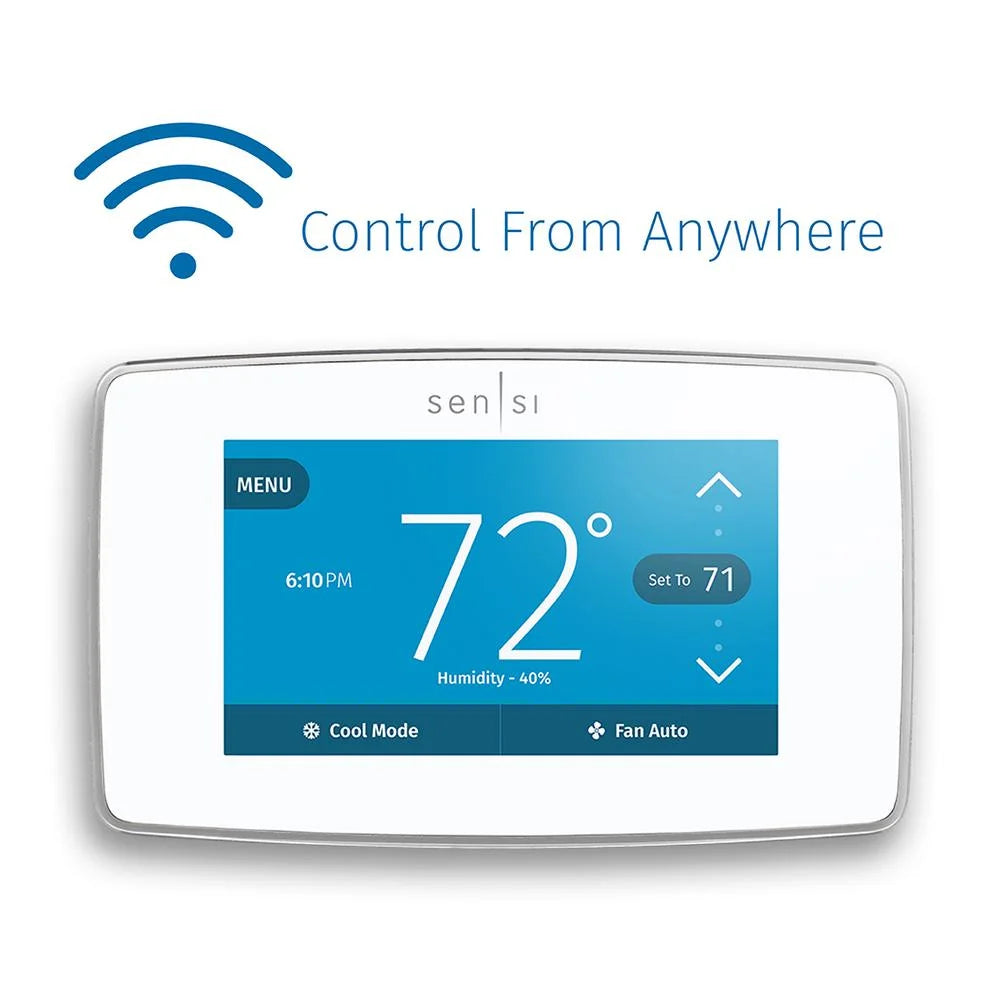Black Smart Programmable Wi-Fi Thermostat D9286