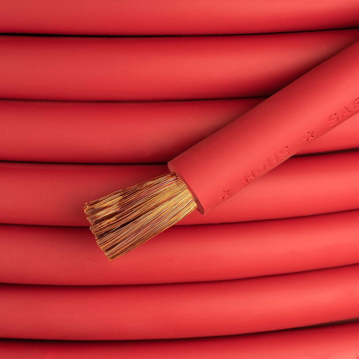 25 Feet Red 100% Copper Welding Cable 600 Volt V2197