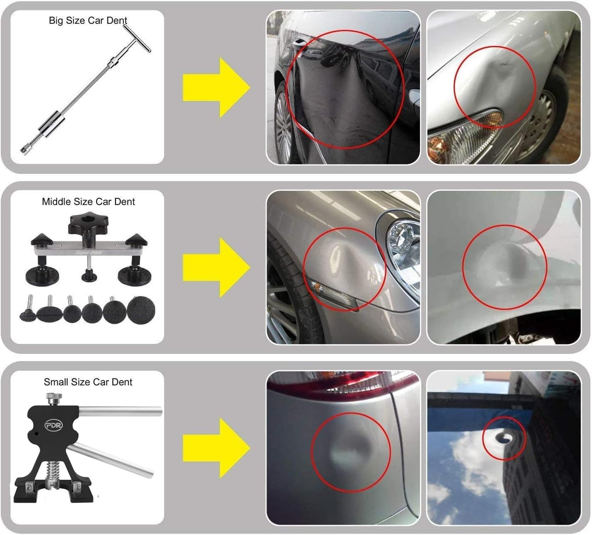 Paintless Dent Repair Kit with Storage Bag A811