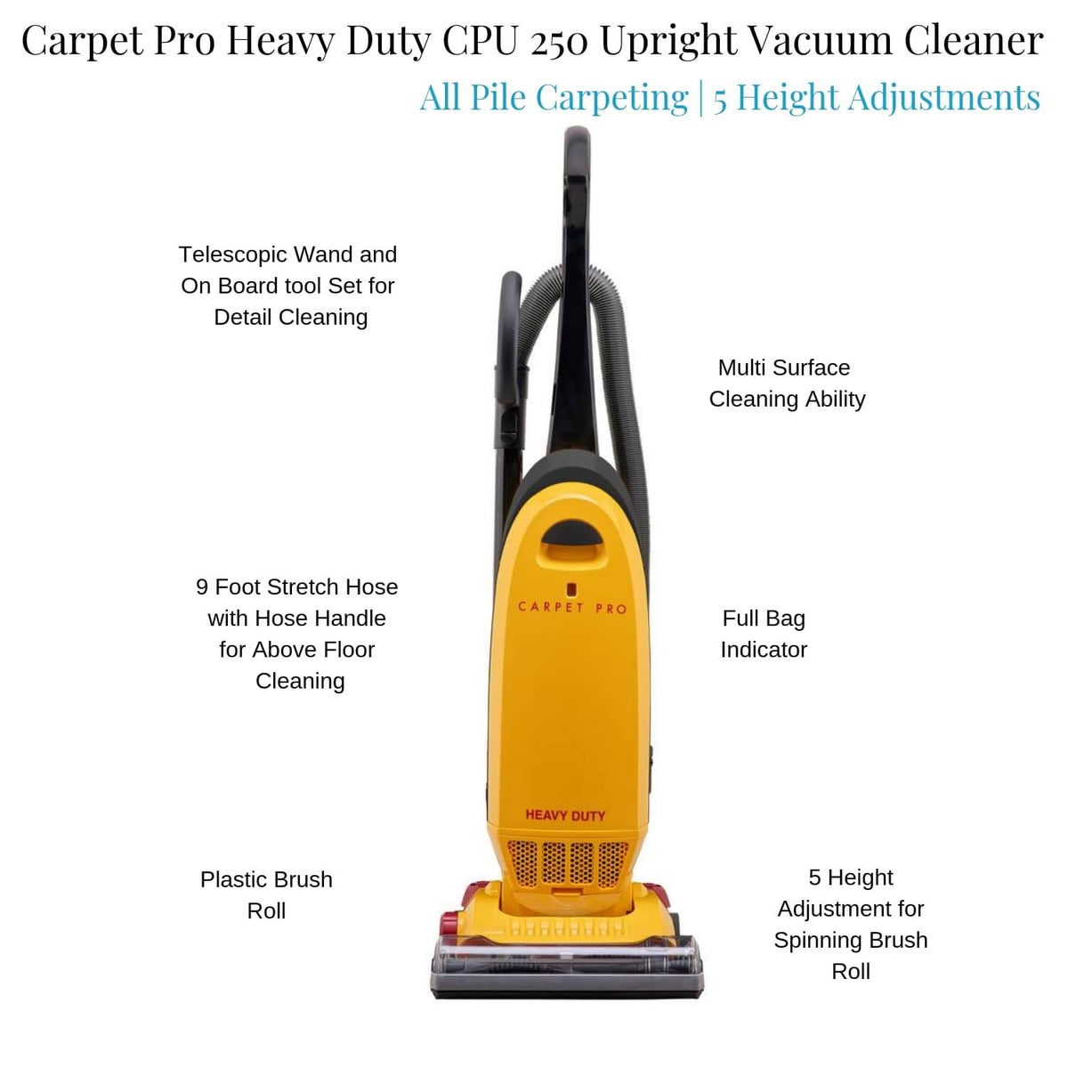 Household Upright Vacuum with Tools P9422