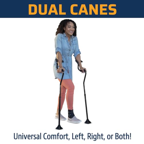 Self Standing Lightweight Adjustable Walking Cane with Ergonomic Forearm Grip D861