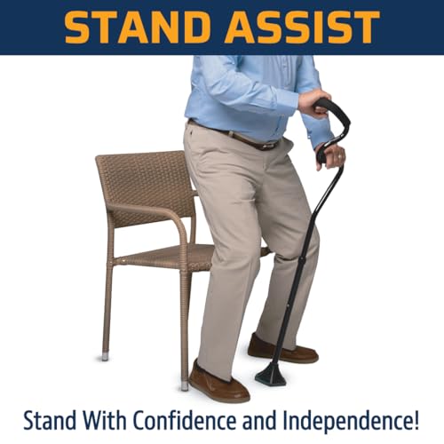 Self Standing Lightweight Adjustable Walking Cane with Ergonomic Forearm Grip D861