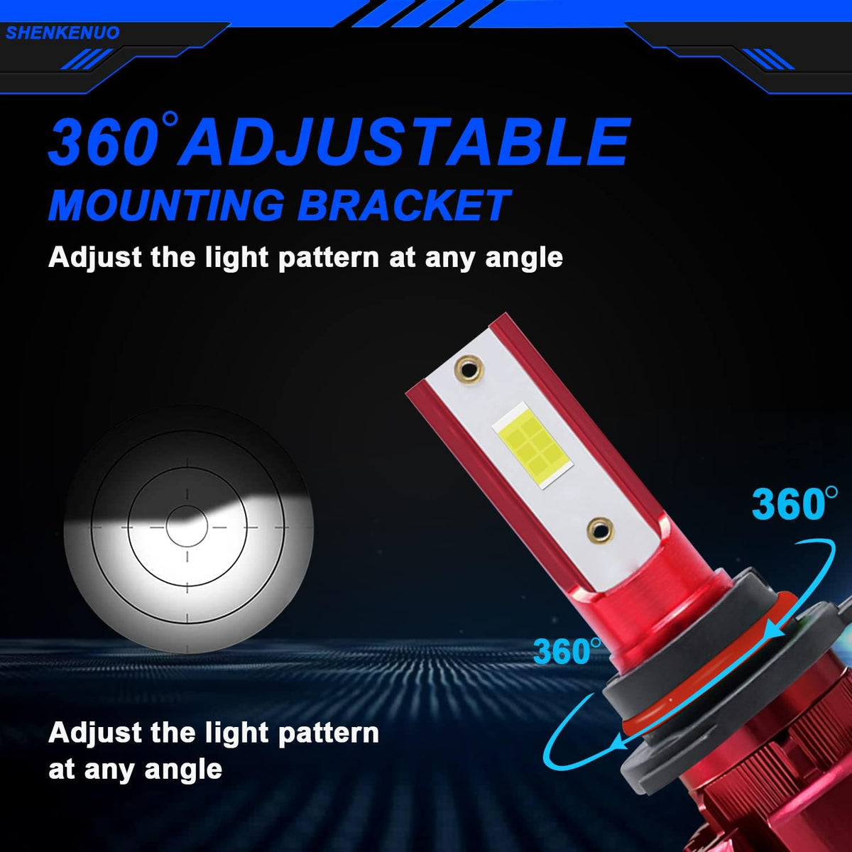 LED Headlight Bulbs 9005/HB3 High Beam + 9006/HB4 Low Beam Pack of 4 M78707
