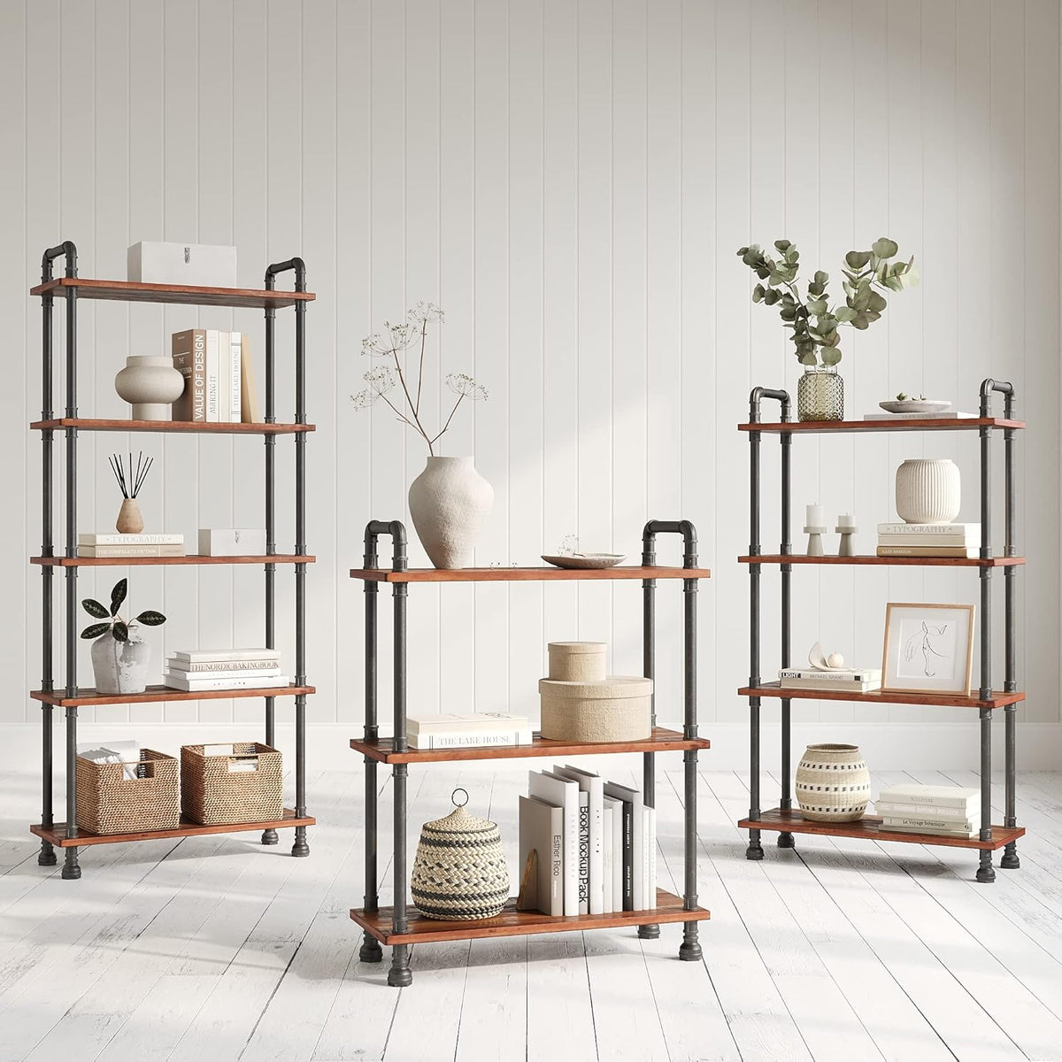 3-Tier Pine Wood Etagere Bookcase T737334