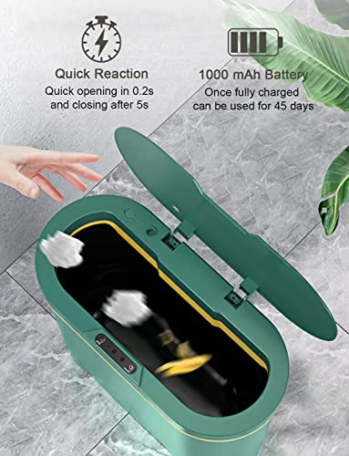 Green 4.2 Gallon Motion Sensor Trash Can B7782