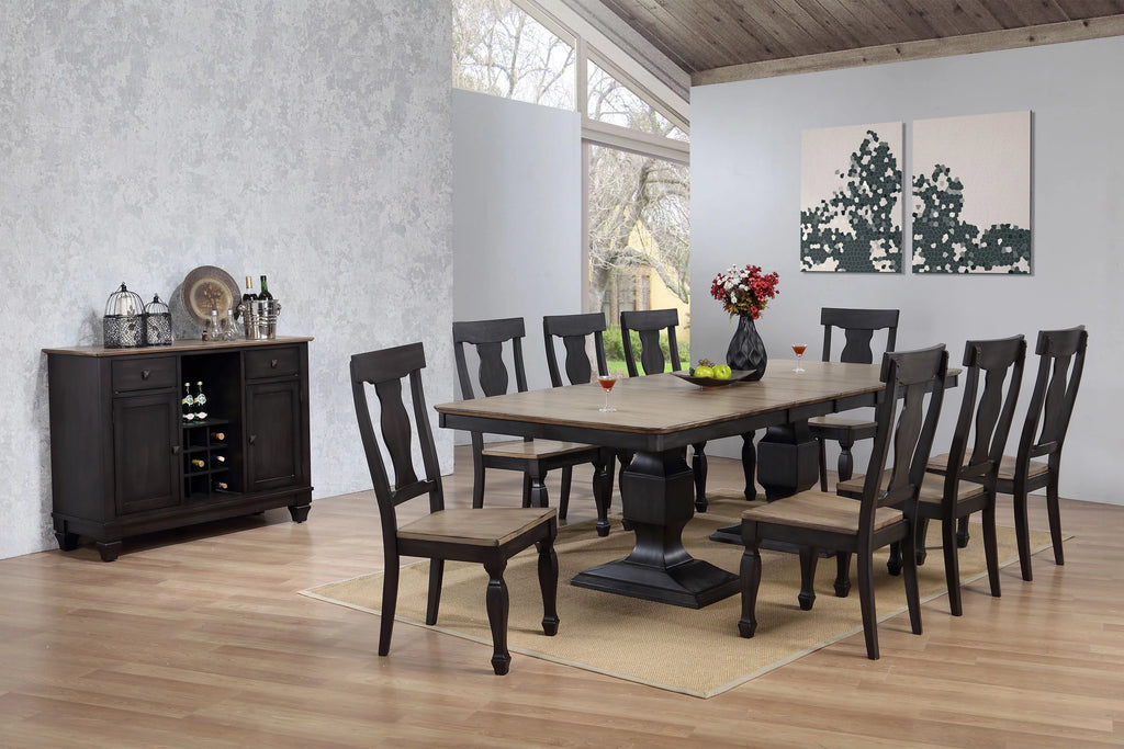 9 Piece Extendable Dining Table and 8 Chairs Set X498