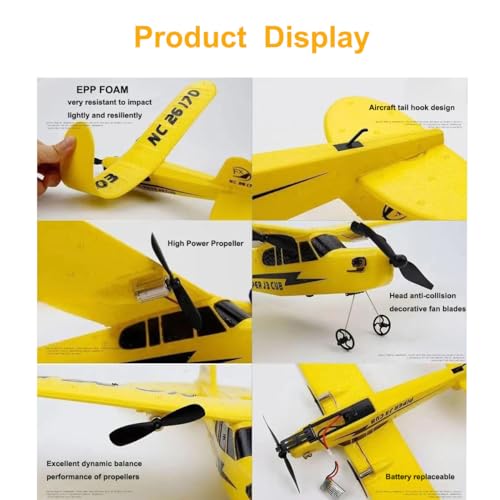 Yellow 2.4GHz Remote Control Airplane O493878
