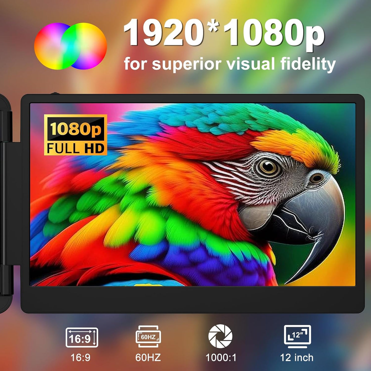 12" 1080P FHD IPS Foldable Portable Monitor S87872