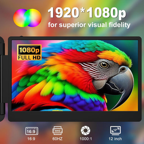 12" 1080P FHD IPS Foldable Portable Monitor S87872