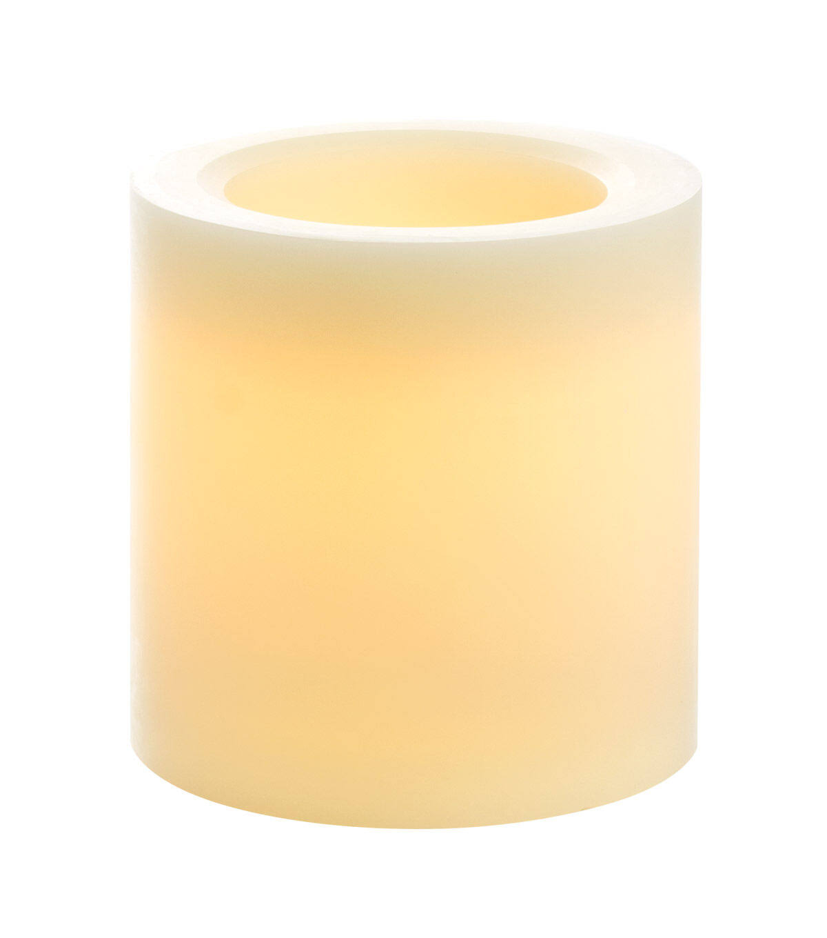 6''x6'' Smooth Wax Pillar Candle Cream I7160