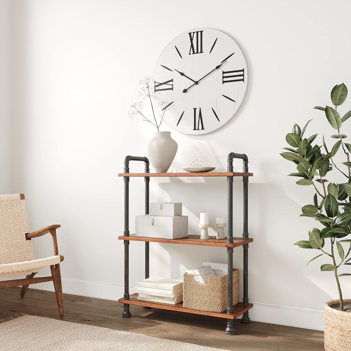 3-Tier Pine Wood Etagere Bookcase T737334