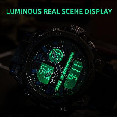 Mens Tactical Waterproof Digital Analog Wristwatch L8126
