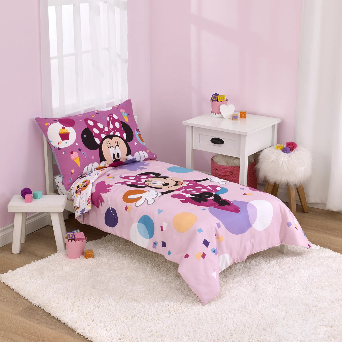 4-Piece Pink Lavender Toddler Bedding P753743