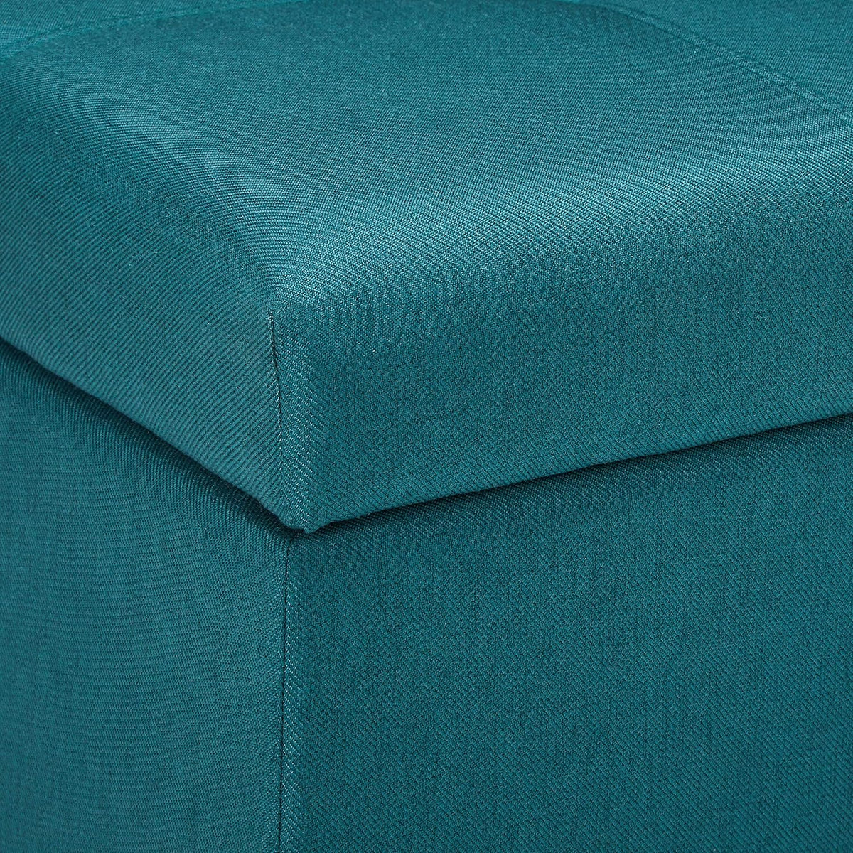 Dark Teal Fabric Storage Ottoman L3398