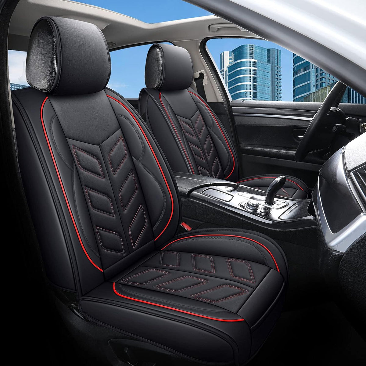 Faux Leather Waterproof Car Seat Covers Front Seat T429267