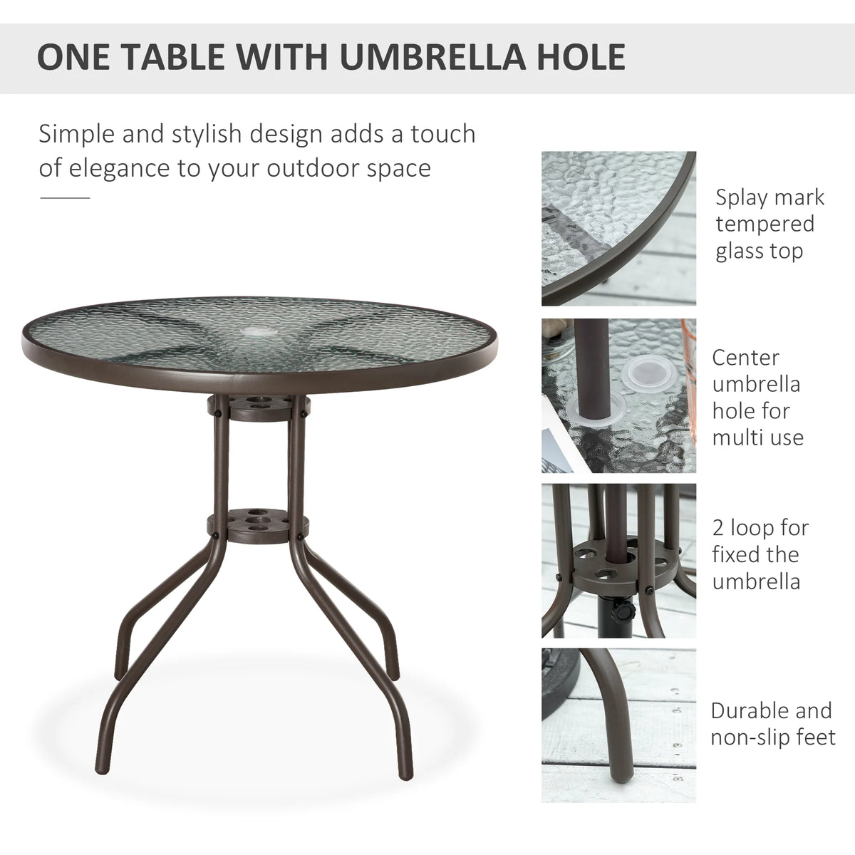 6 Piece Fabric Patio Dining Set with Umbrella Y4198