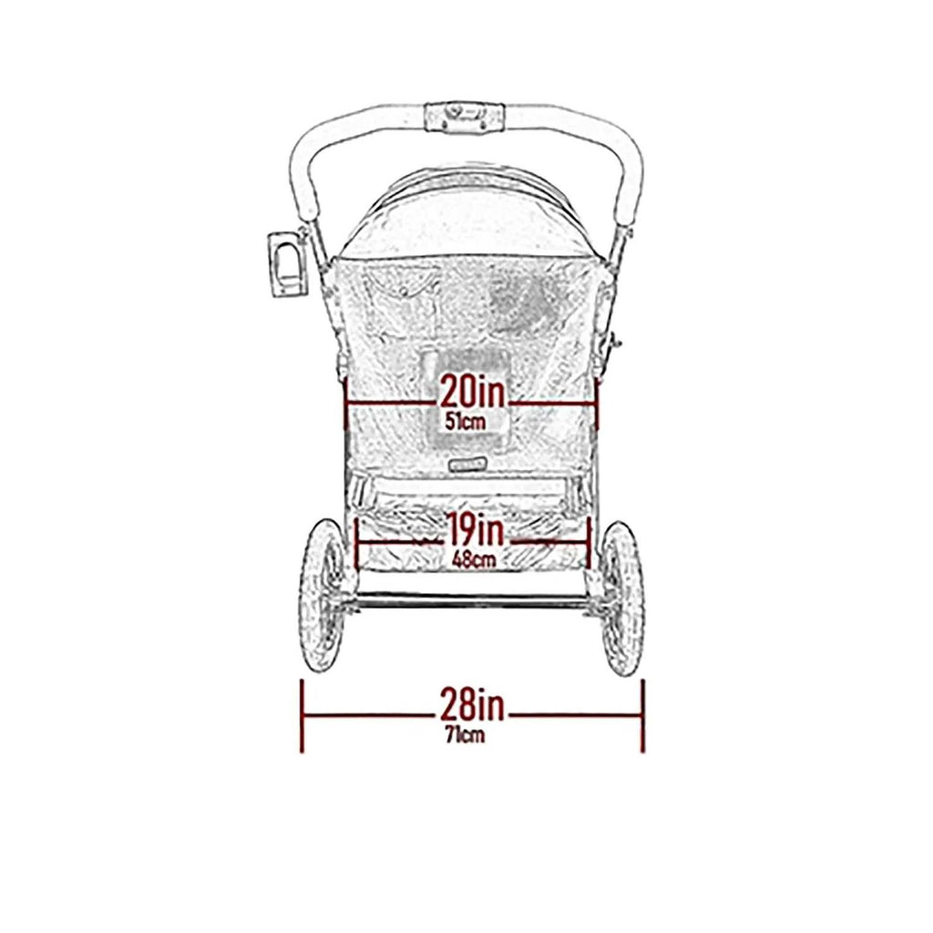 Double No-Zip Pet Stroller W263