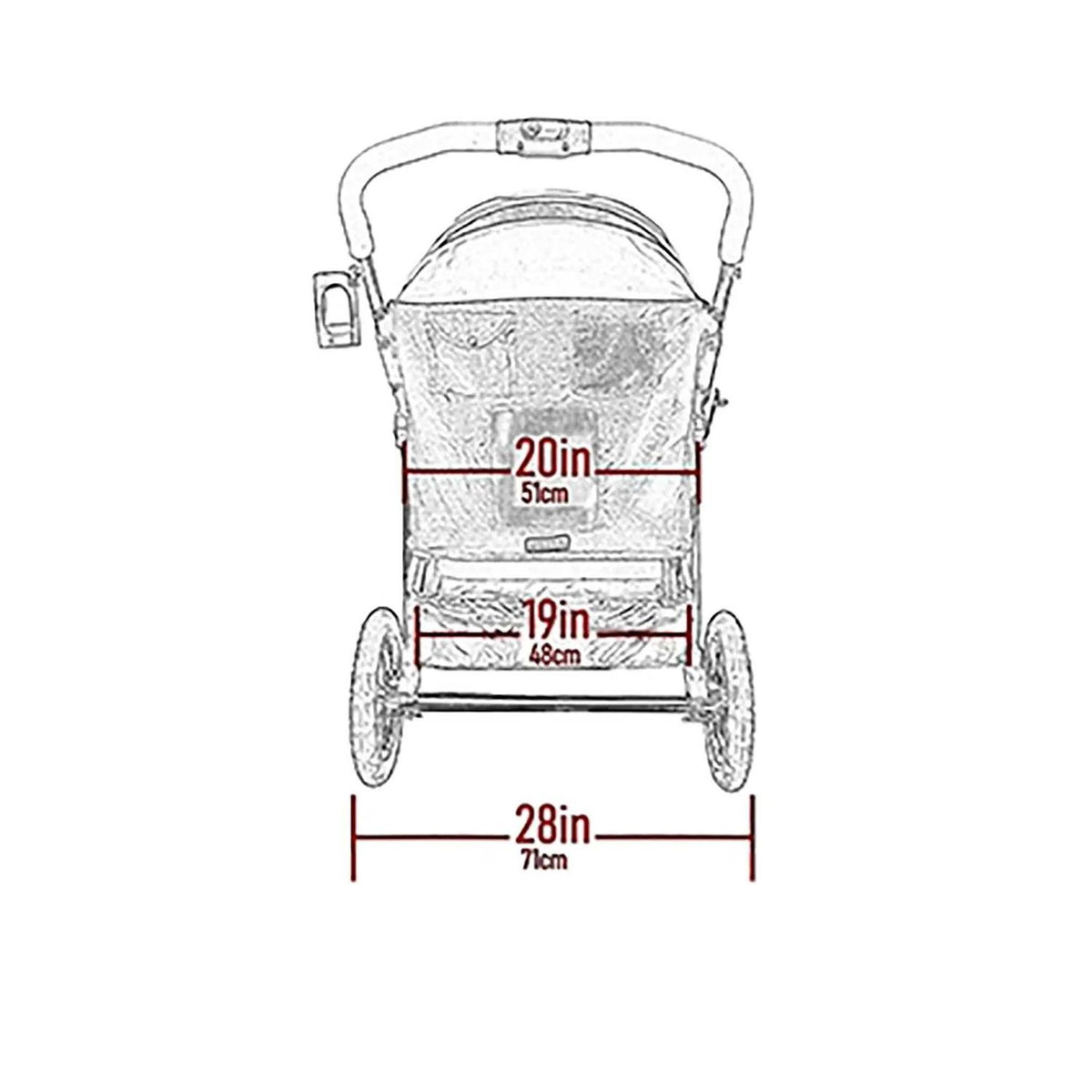 Double No-Zip Pet Stroller W263