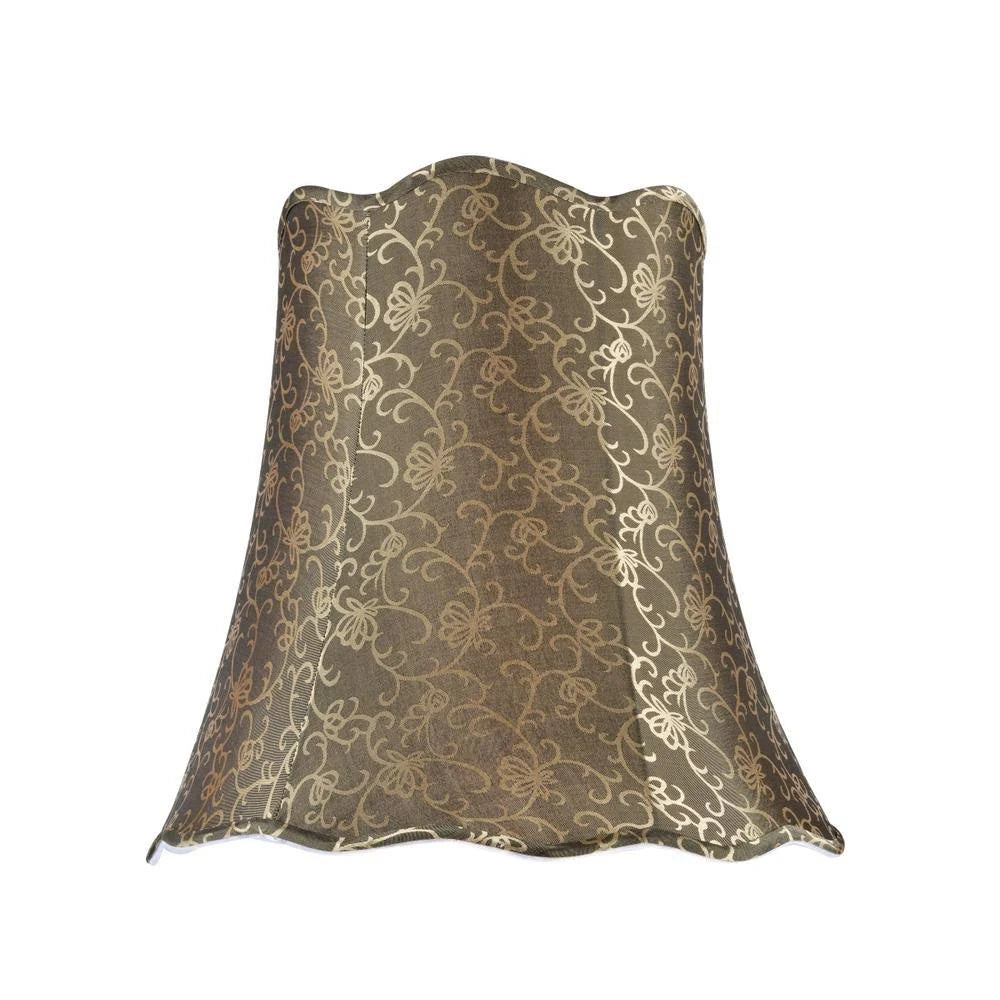 Light Gold Scallop Bell Lamp Shade G250130