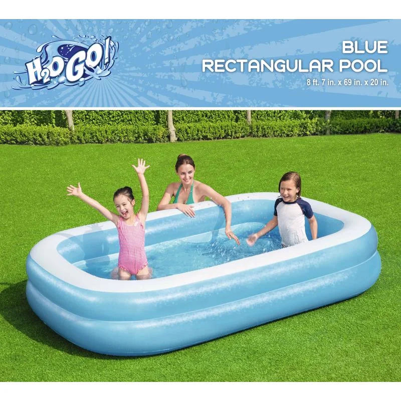 Inflatable Blue Rectangular Family Splash Pool B655810