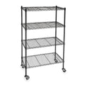 Wire Cart, 4 Shelf, L48 x W18 x H67 in. X793926