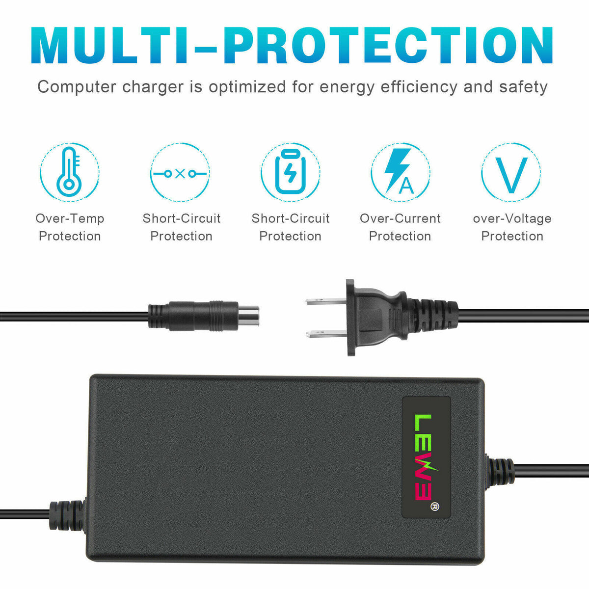 67.2V 2A T Plug Charger for 60V Li-ion Battery Electric Scooter E-bike Bicycle G416409