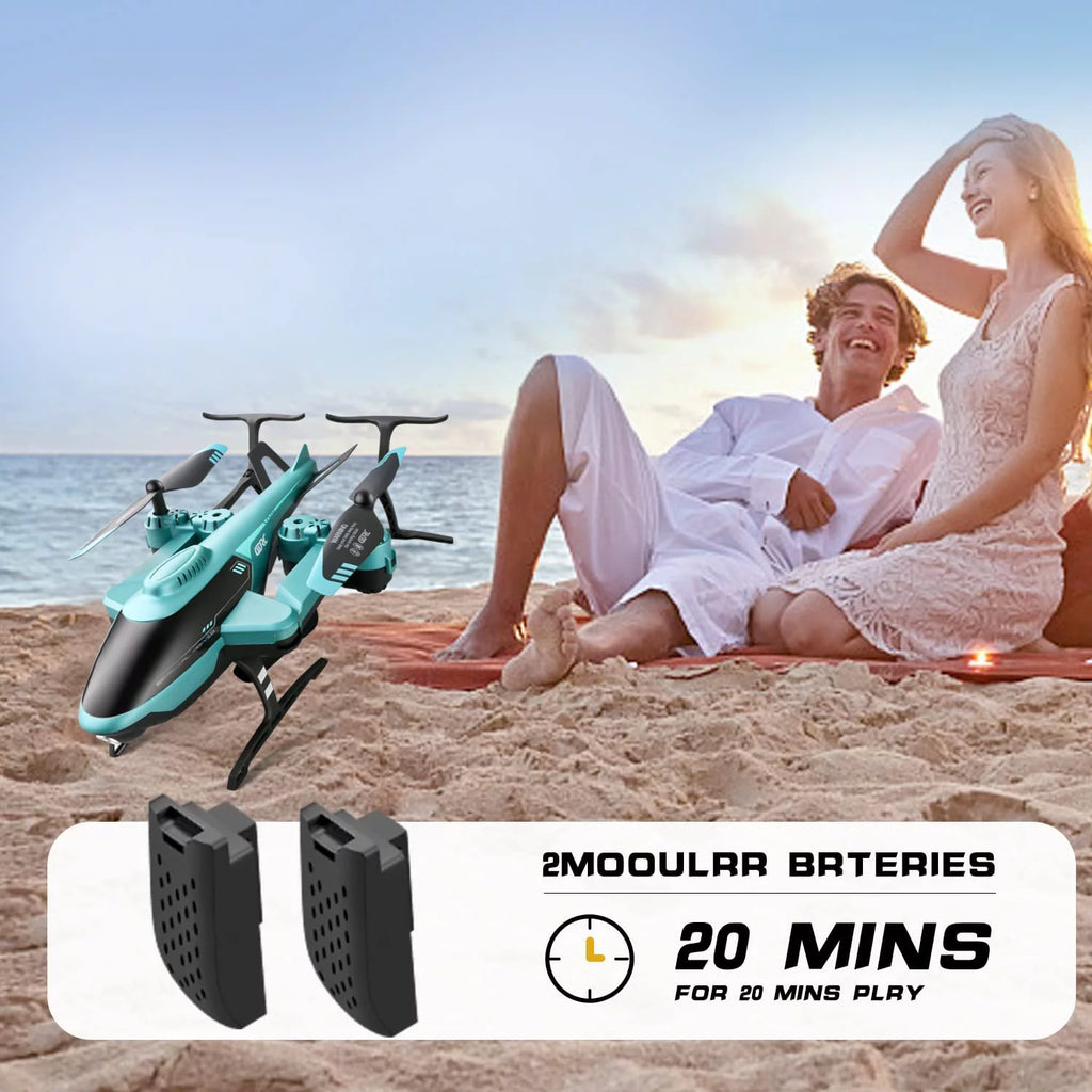 RC Helicopter Drone with 1080P HD Camera Blue F12126