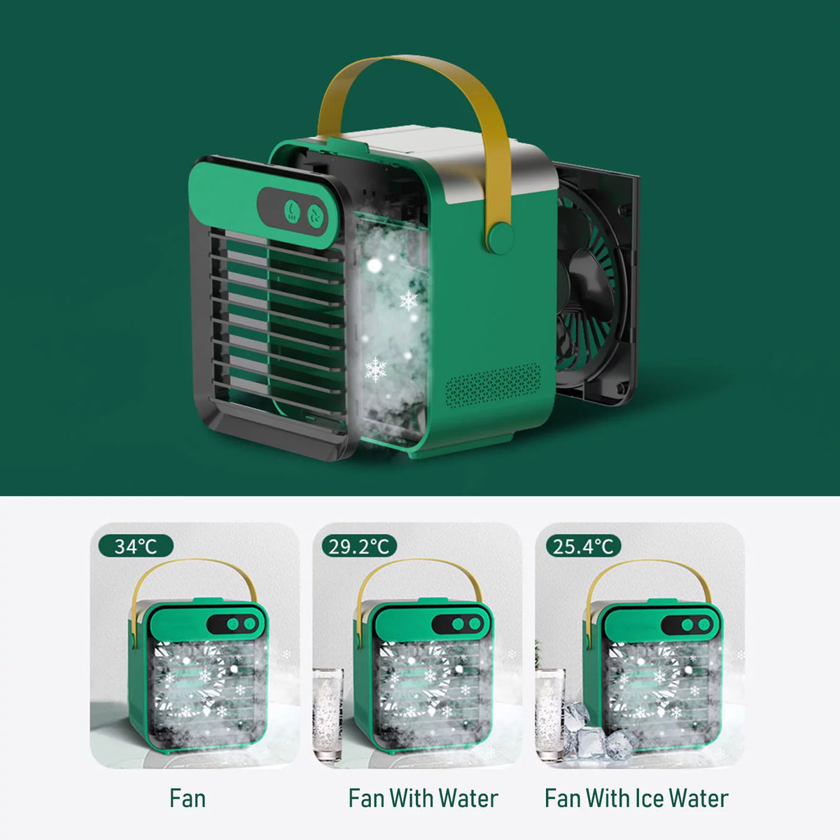 Air Conditioner Fan 180mL 3 Speeds USB Air Cooler R650