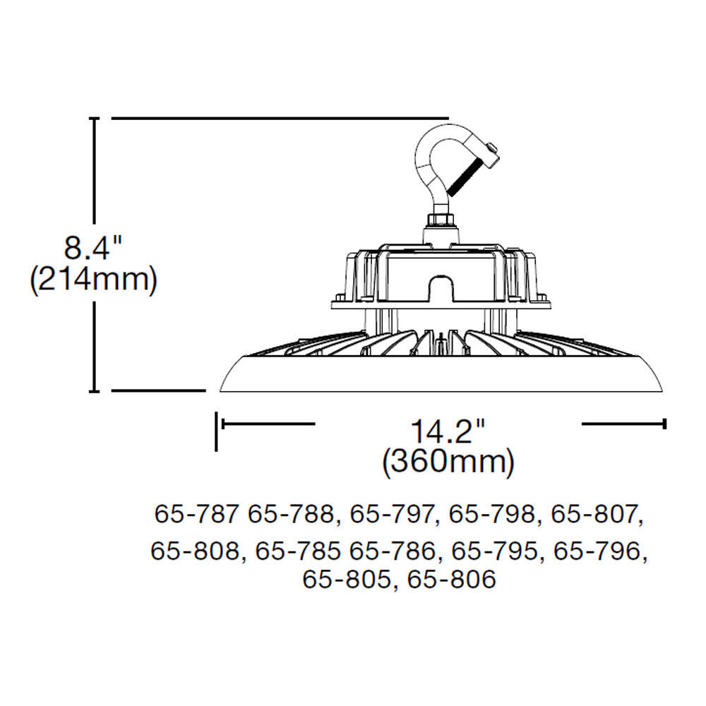 240W UFO LED High Bay 33360 Lumens 4000K F41311