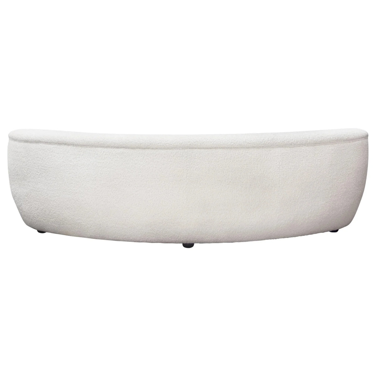White Faux Sheepskin Curved Sofa V6064