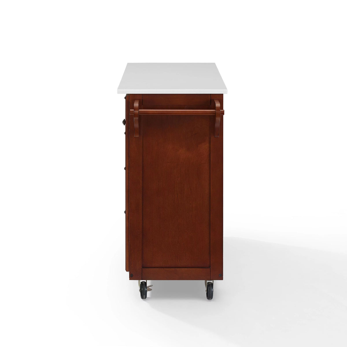 White Granite Top Kitchen Cart N7225