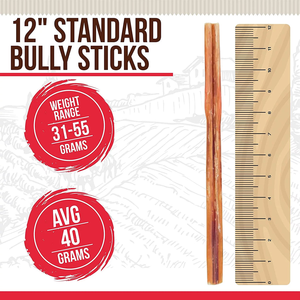 12 Inch 6 Count All Natural Grain Free Rawhide Free Beef Dog Chews S39164