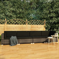 4 Piece Poly Rattan Patio Sofa Set with Cushions Gray W64463