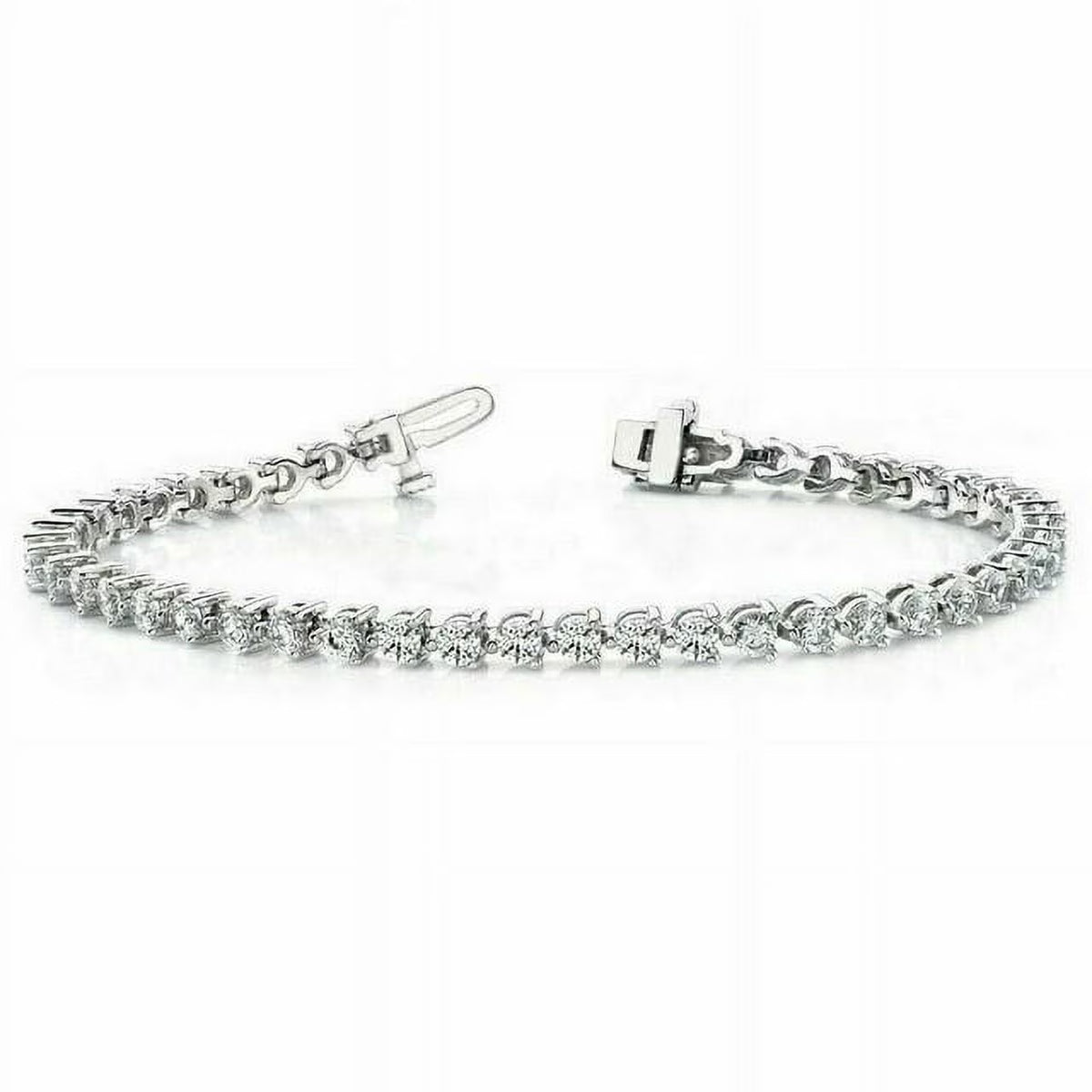 14K White Gold Tennis Bracelet N335932