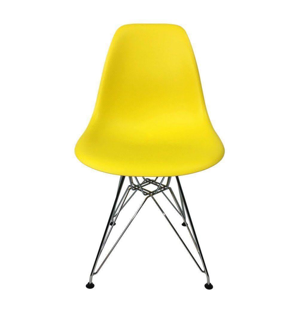 Dark Pink PP Eiffel Chair with Metal Legs E559975