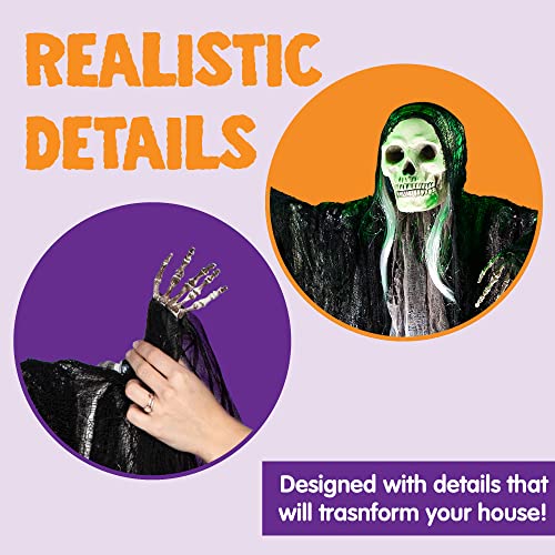 3 Pack Hanging Halloween Skeleton Ghosts Decorations T722640