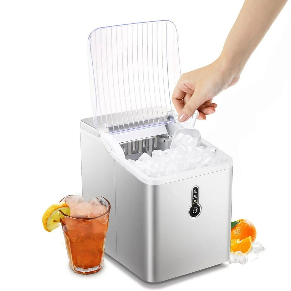 Portable Countertop Ice Maker with Basket & Ice Scoop I22995