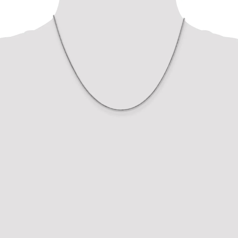 14K White Gold Snake Chain Necklace 18" Q44499