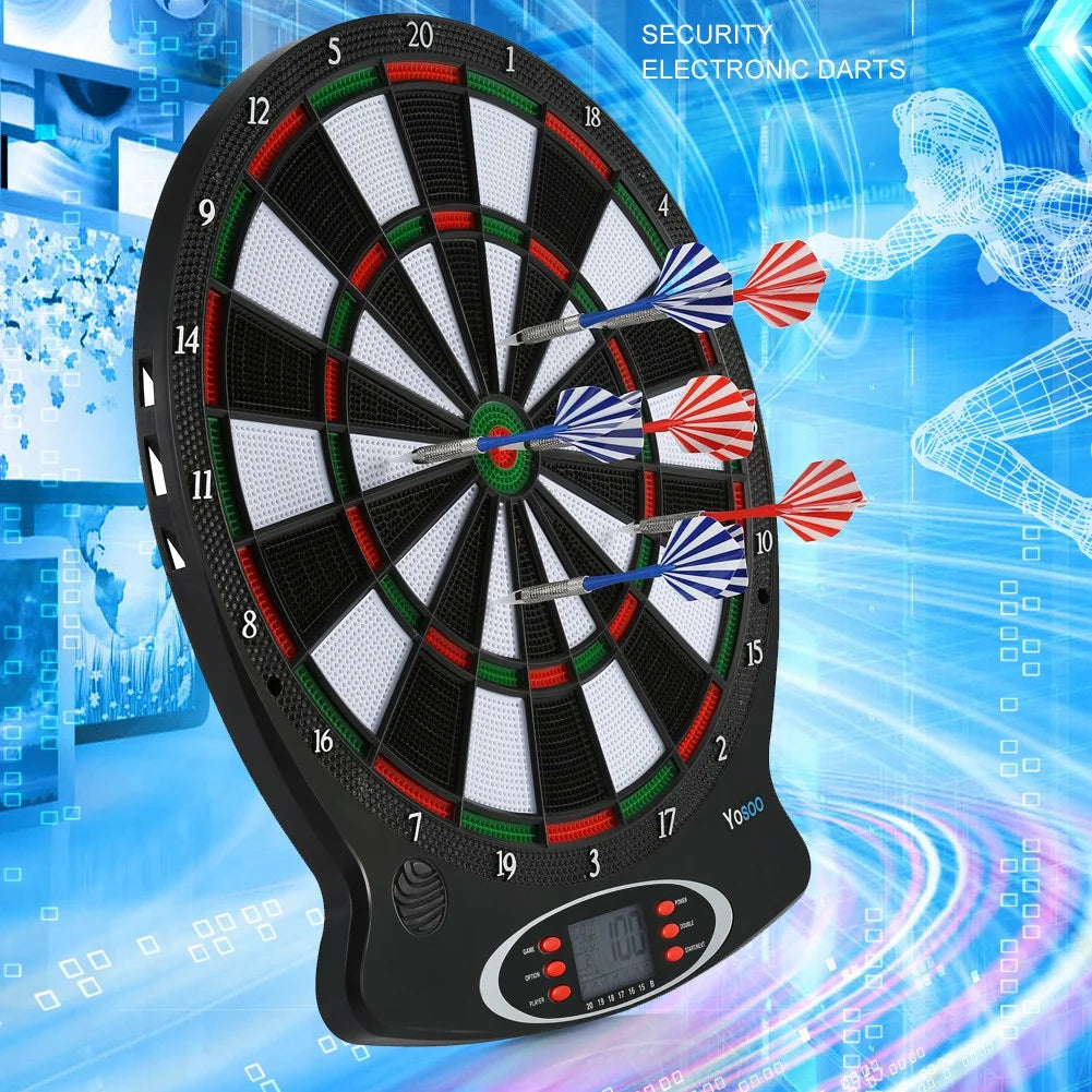 Electronic Hanging Dartboard with 6pcs Darts N74468