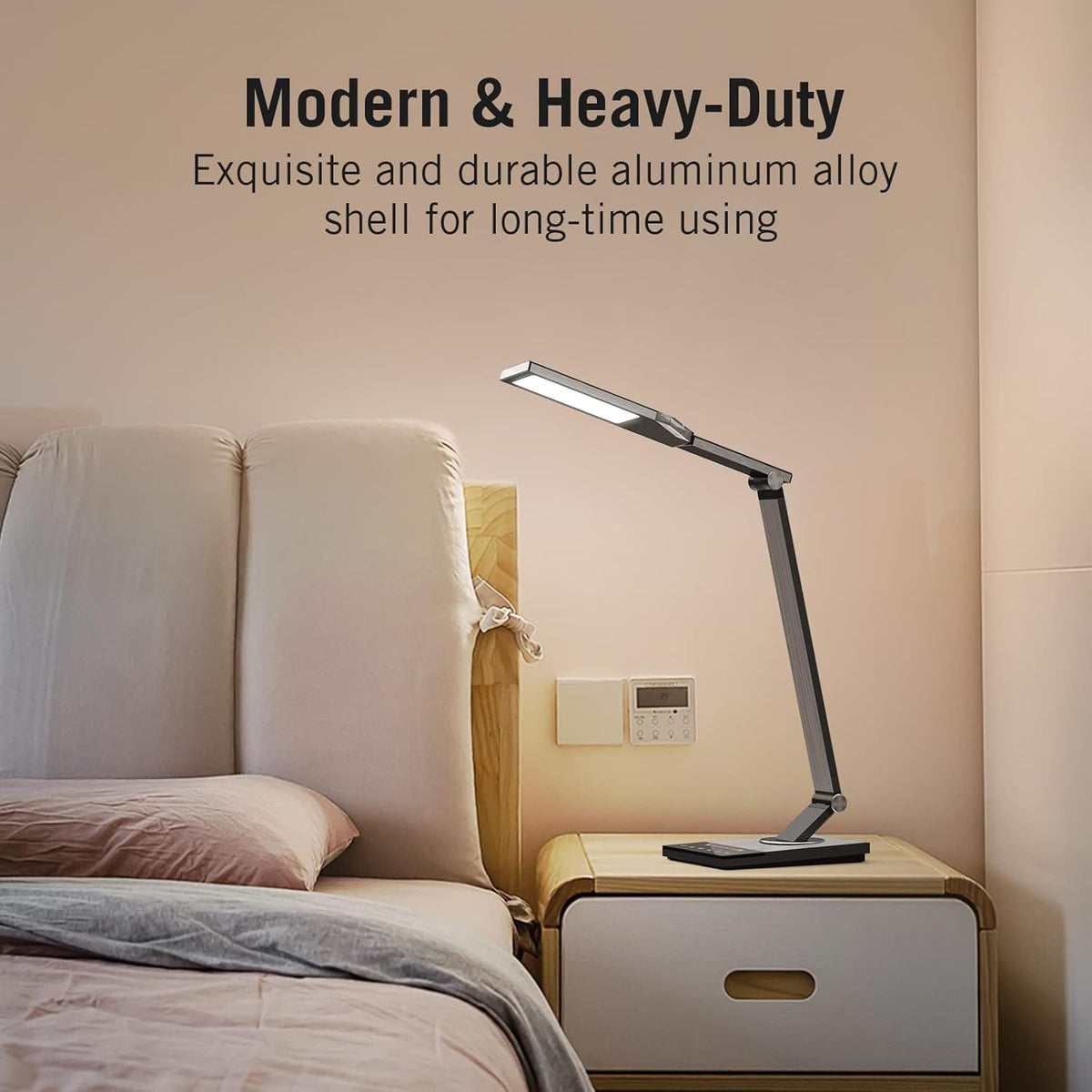 Metal LED Desk Lamp with USB Port, Touch Control P59713