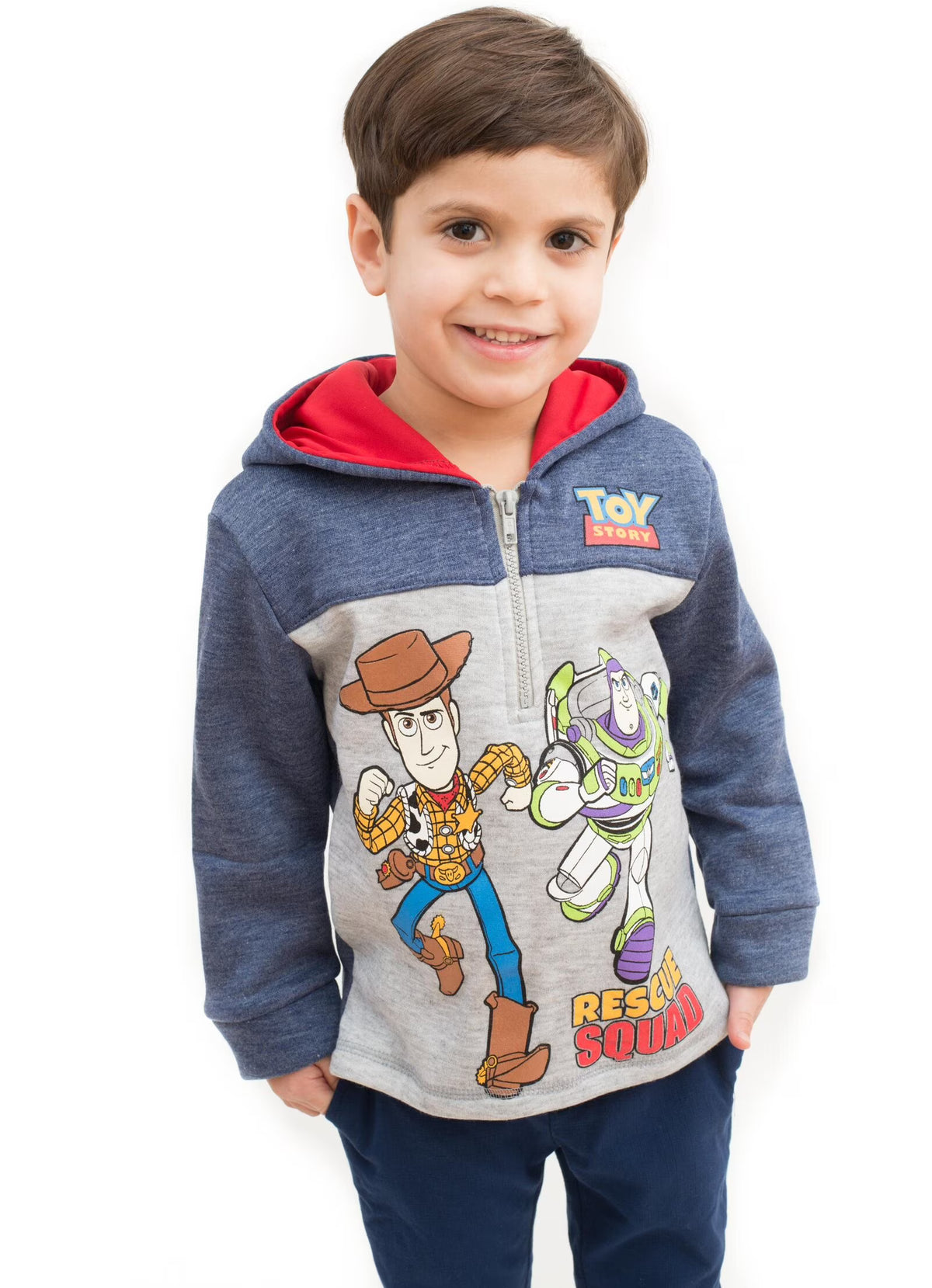 Toddler Boys Fleece Half Zip Hoodie X22032