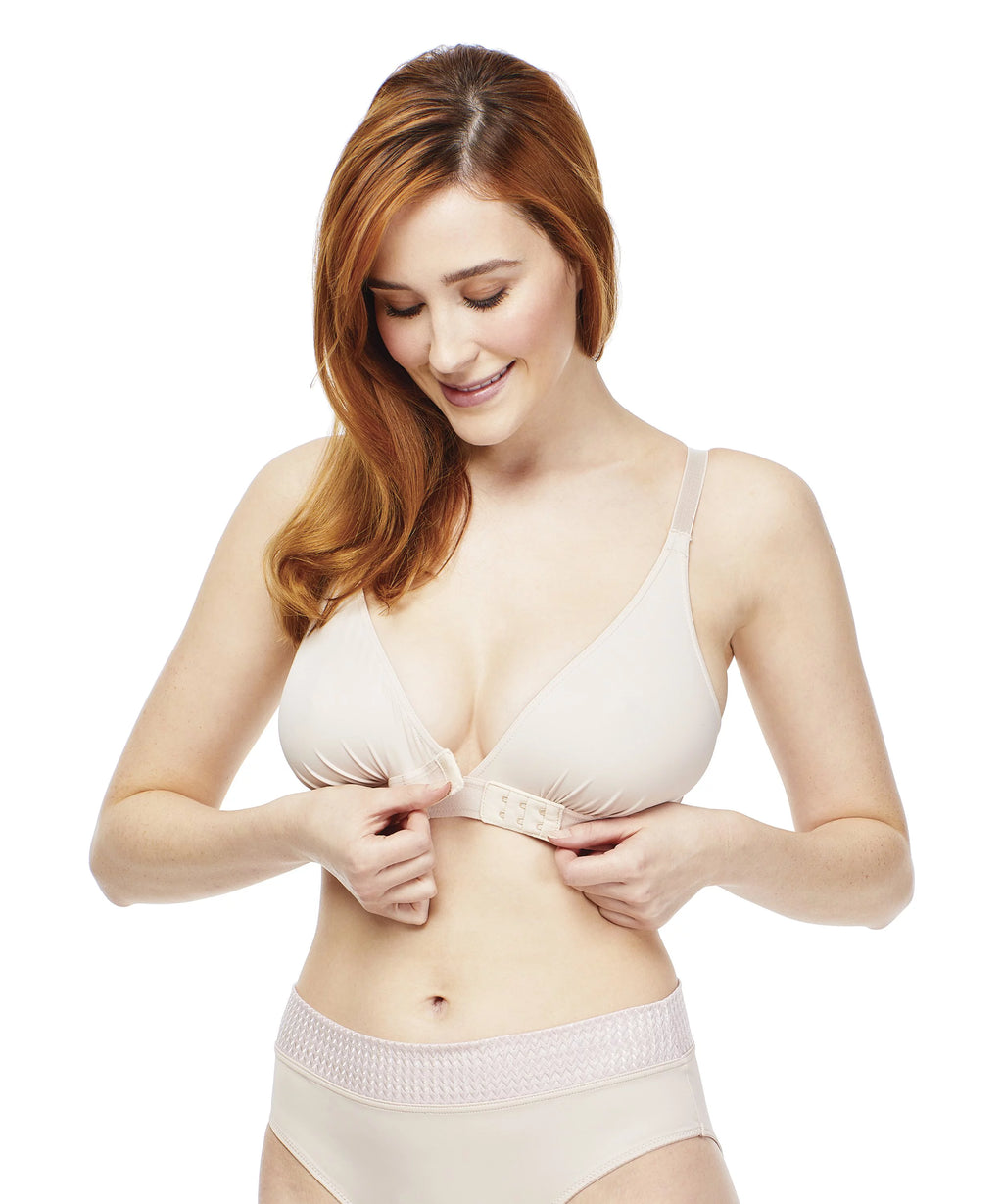 Comfort Bra with Front Overlap Hook and Eye Closure C75525