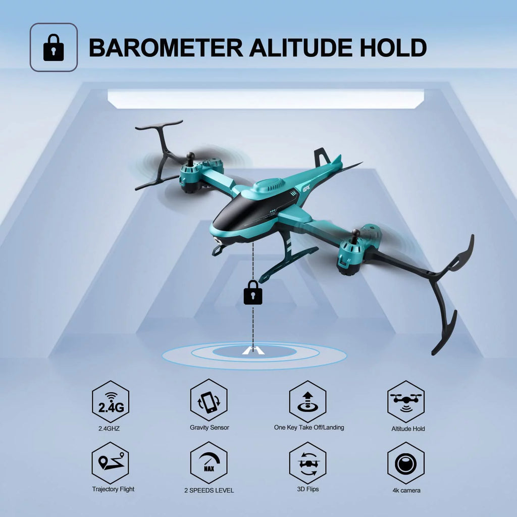RC Helicopter Drone with 1080P HD Camera Blue F12126