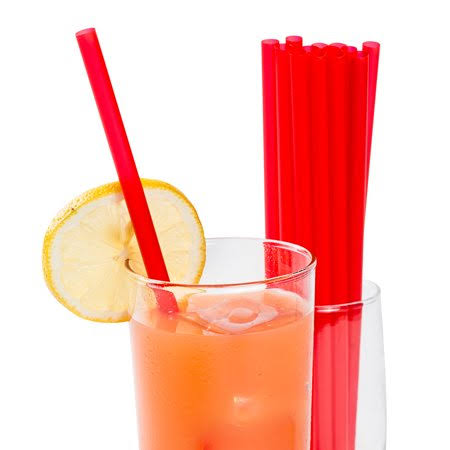 9x22 Red Unwrapped Straws, Case of 7200 S4920