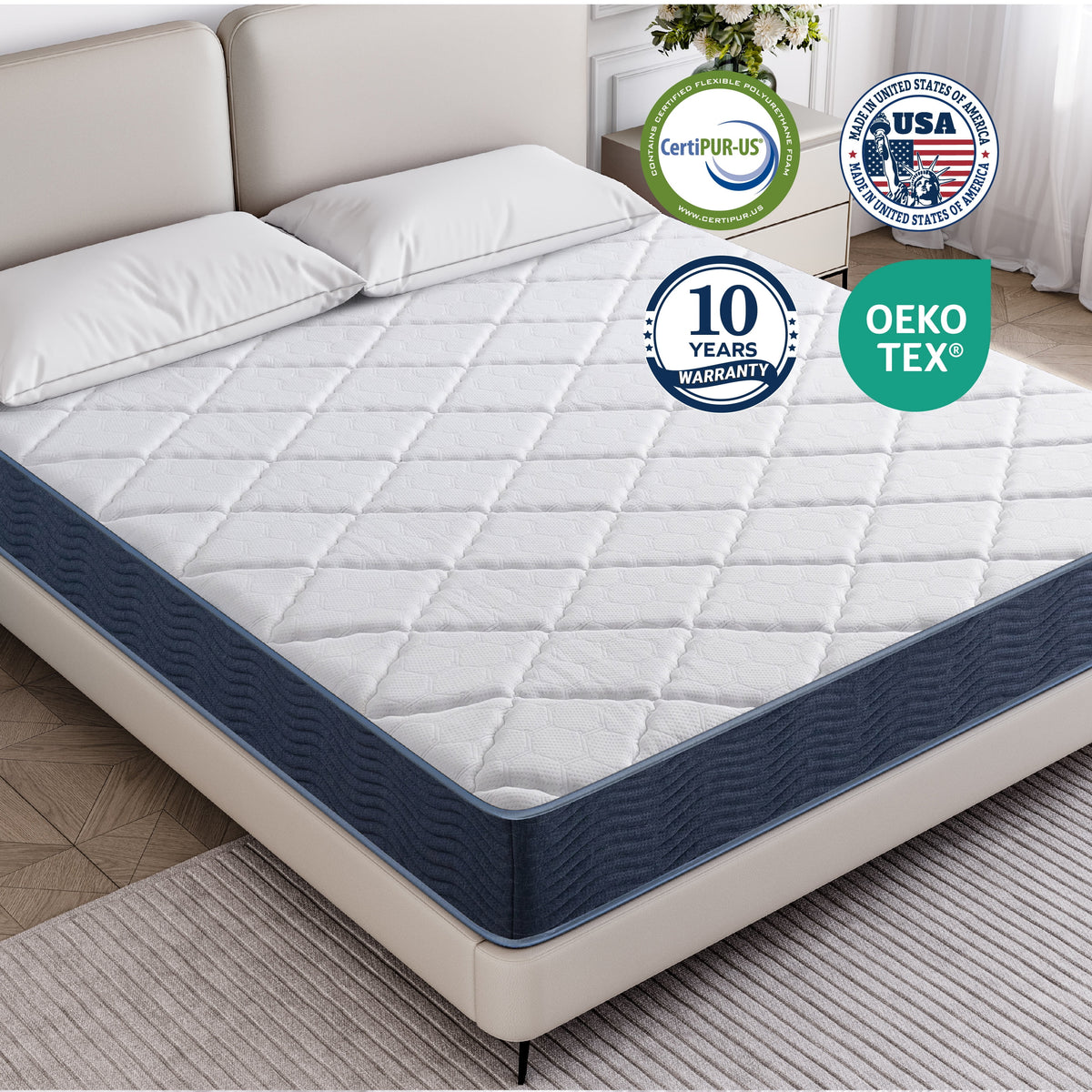 11 Hybrid Gel Memory Foam Pocket Spring Mattress Twin Xl Medium Firm N1405