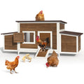 11.5ft² Wooden Chicken Coop with 2 Nesting Boxes F759511