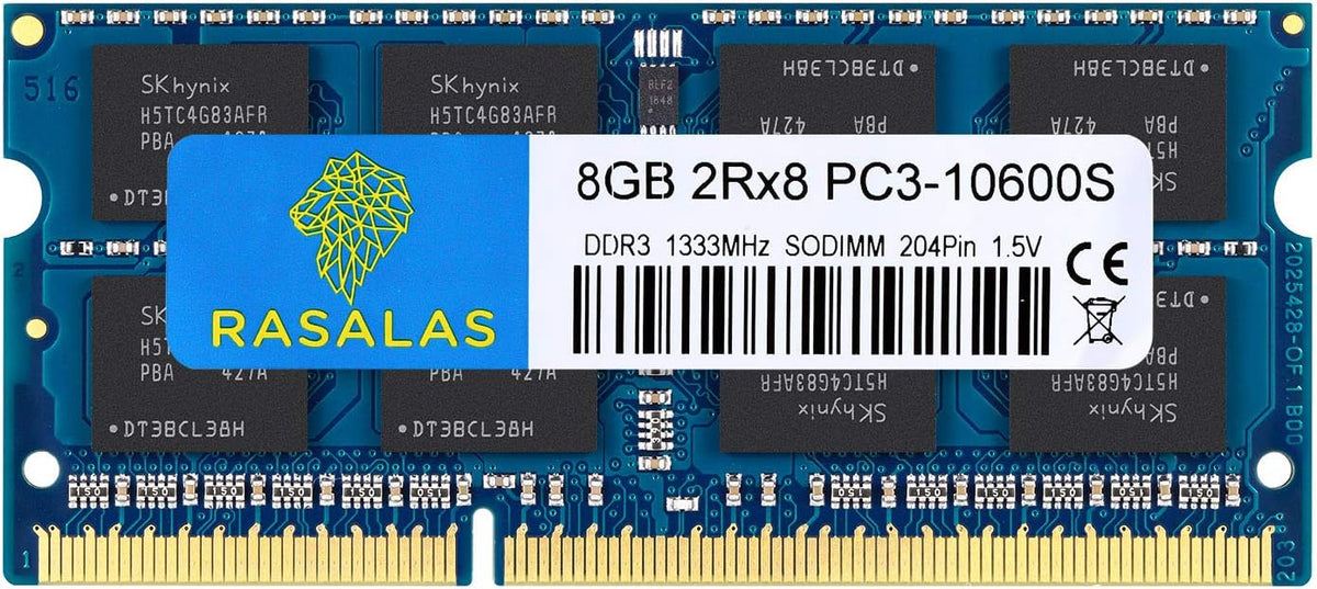 16GB Kit (2x8GB) DDR3 1333MHz SODIMM PC3-10600 CL9 204-Pin Non-ECC Unbuffered RAM A3149